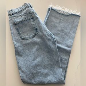 Zara High Rise Wide Leg light wash women’s jeans Size 8